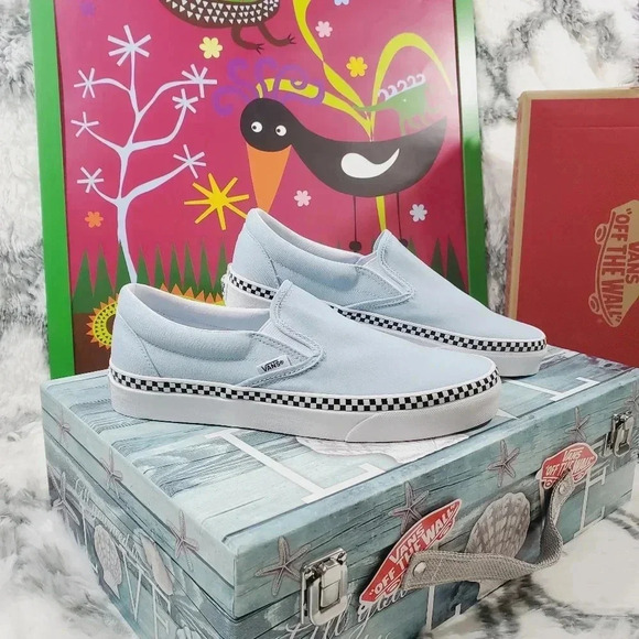 Vans Check Foxing Cool Blue Classic Slip-on (CL) - Picture 10 of 14